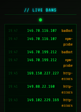 Live log stream